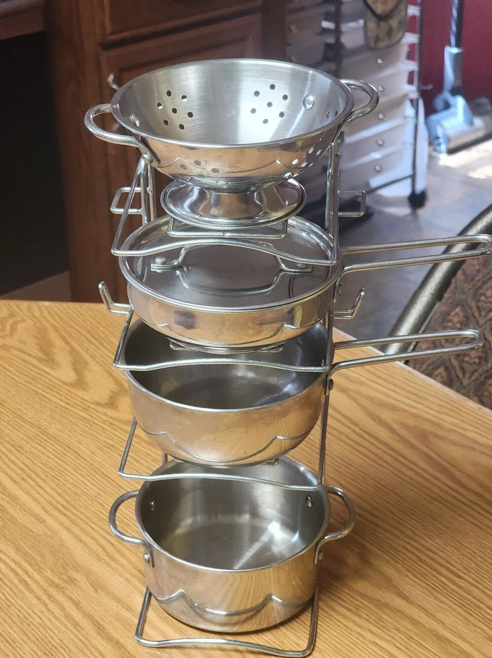 Melissa & Doug Stainless Steel Pots and Pans Pretend Play Kitchen Set for Kids